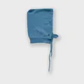 Hellblaue Strick-Balaclava aus Wollmischung mit Kordelzug und weicher, flauschiger Textur - 38x27cm / Blau