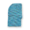 Passamontagna in misto lana azzurro con puntini colorati e trama a costine invernali - 40x21cm / Celeste