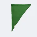 Grass green 100% wool knitted triangle scarf with soft texture for winter warmth - 110x37cm / Green