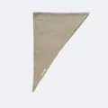 Triangle knitted 100% wool scarf in oatmeal color with premium fabric texture - 110x37cm / Beige