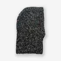 Passamontagna in misto lana grigio scuro con trame in maglia colorata per l'inverno - 40x21cm / Nero