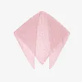 Écharpe triangle en pure laine rose pour femmes avec des détails de tricot ajouré - 130x50cm / Rose