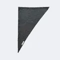 Dark grey knitted triangle shawl made of 100% pure wool with a white woven label - 110x37cm / Dark Gray