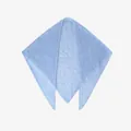Écharpe triangle en pure laine bleu clair avec motif ajouré en tricot délicat - 130x50cm / Bleu