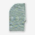 Passamontagna in misto lana con puntini colorati e trama a costine per l'inverno - 40x21cm / Giallo pallido