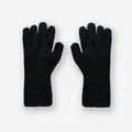 Schwarze Strickhandschuhe aus Wollmischung mit bunten Pailletten und Touch-Funktion - Einheitsgröße / Schwarz
