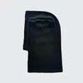 Klassische schwarze Balaclava aus 100% Wolle mit geripptem Halswärmer für den Winter - 40x25cm / Schwarz