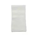 Minimalist white wool blend knitted scarf featuring a thick solid color and soft fiber texture - 200x25cm / White