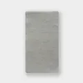 Bufanda de mezcla de lana gris claro con suave textura de punto acanalado y cálida - Blanco