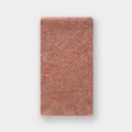 Ribbed knit wool scarf in coral pink mélange finish for winter neck protection - 160x20cm / Pink