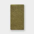 Bufanda de punto con 35% lana en verde oliva oscuro y textura de canalé vertical - Verde mostaza