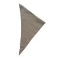 Dreieckiges Stricktuch aus Wollmischung mit vertikalem Rippmuster in neutralem Kamelbraun - 100x42cm / Khaki