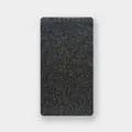 Écharpe en laine mélangée gris foncé avec texture mouchetée et coins arrondis et doux - 160x20cm / Gris foncé