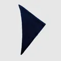Minimalistischer dunkelblauer Strick-Dreiecksschal aus Wollmischung für Damen - Marineblau