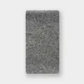 Vertical grey ribbed knit wool scarf for women with soft textured wool blend finish - 160x20cm / Light Gray