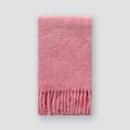 Schal aus Alpaka-Wollmischung in Rosa mit weicher Textur und Fransen-Details - 200x27cm / Rosa