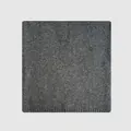 Dunkelgrauer melierter Schal aus 100% Wolle mit feiner Rippenstrick-Kante - 180x40cm / Dunkelgrau