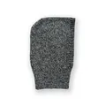 Pasamontañas balaclava de lana mezcla gris marengo con suave textura de punto mujer - 37x22cm / Negro y Blanco