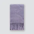 Thick lavender alpaca wool blend scarf with heavy plush texture and long tassels - 200x27cm / Light Purple