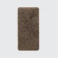Klassischer dunkelbrauner Alpaka-Strickschal mit flauschiger Textur für Damen - 160x18cm / Braun