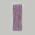 Winter warm purple wool blend knitted arm warmer with ribbed texture and fuzzy finish - One Size / Light Purple