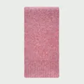 Gestrickter Schal aus Wollmischung in Melange-Rosa und Lila mit Rippstrick-Details - 160x20cm / Rosa