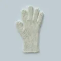 Grobstrick-Wollmischhandschuhe für Damen in warmem Cremeweiß für den Winter - Einheitsgröße / Weiß