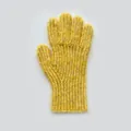 Gelbe Strickhandschuhe aus Wollmischung mit weichem Flausch für Damen im Winter - Einheitsgröße / Gelb
