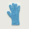 Melierte blaue Strickhandschuhe aus Wollmischung mit Touchscreen-Funktion Damen - Einheitsgröße / Blau