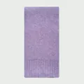 Soft lilac wool blend knitted scarf with classic ribbed texture and cozy finish - 160x20cm / Light Purple