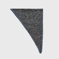 Gray microfiber triangular mop head replacement with durable blue reinforced stitched edges - 110x40cm / Dark Grey