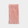 Sciarpa in misto lana rosa tenue con morbida trama in maglia bouclé - Rosa