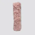Écharpe rose pâle 100% laine avec texture bouclée et effet agneau pour femmes - 170x10cm / Rose
