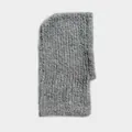 Dunkelgraue Balaclava aus Wollmischung mit flauschiger Textur und Ohrenschutz - 42x22cm / Grau