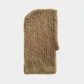 Damen Balaclava aus Wollmischung in Hellbraun mit lockiger Fleece-Optik - 42x22cm / Braun