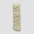 Écharpe en laine bouclée blanc crème avec texture épaisse en fausse fourrure pour femmes - 170x10cm / Blanc Cassé