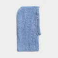 Hellblauer Balaclava-Hut aus Wollmischung mit weichem Plüsch für den Winter - 42x22cm / Blau