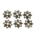 Retro bronze star-shaped zinc alloy bead caps for DIY jewelry making accessories set - Antique Bronze
