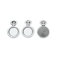 Supports de pendentif ronds 8mm en alliage de zinc vintage pour création de bijoux - Argent Antique