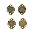 Antiek bronzen zinklegering ronde hanger voor DIY sieraden maken met filigraan frame - Antiek Brons