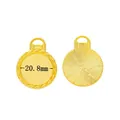 21mm Vintage zinc alloy round bezel tray pendant with sunburst texture for DIY jewelry - Gold Large