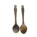 Retro bronze alloy spoon pendants for DIY jewelry making featuring vintage metallic texture - Antique Bronze Spoon