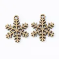 Vintage Bronze Schneeflocken Anhänger für DIY Schmuck und Weihnachtsdekorationen - Antikbronze