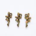 Three vintage bronze alloy angel charms for DIY jewelry making and necklace pendants - Antique Bronze
