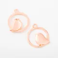 Rose gold bird cage pendant hollow charms for DIY jewelry making accessories - Rose Gold