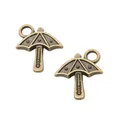 Retro zinc alloy umbrella pendants in antique bronze finish for DIY jewelry making - Antique Bronze