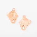 Rose gold stingray pendants in vintage alloy style for DIY jewelry making sets - Rose Gold