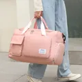 Bolsa de deporte rosa impermeable con separación seco-húmedo para gimnasio y viajes - Rosa