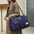 Bolsa de deporte azul oscuro de gran capacidad con compartimento seco y húmedo - Azul marino