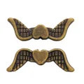 Vintage bronze heart wing spacer beads for DIY jewelry making necklace and bracelet crafts - Antique Bronze